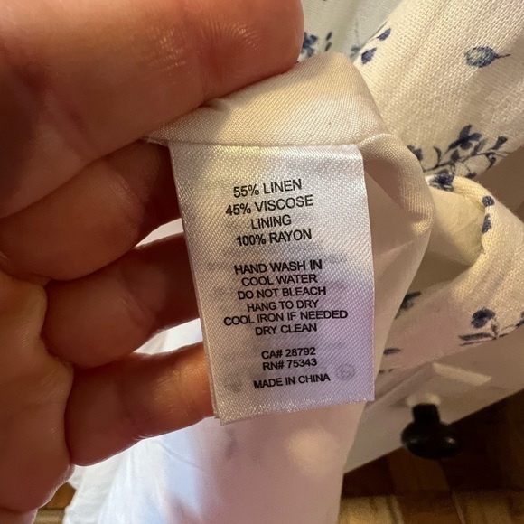 NWT House of Harlow 1960 Linen Blend Cottagecore Midi Dress L - Picture 8 of 12